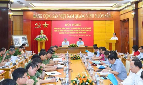 Đại tướng Tô Lâm làm việc với tỉnh Bắc Giang