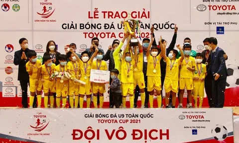 Sông Lam Nghệ An giành chức vô địch giải bóng đá U9 toàn quốc 2021