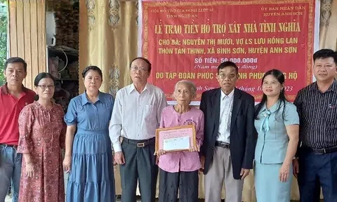 Hỗ trợ xây dựng nhà tình nghĩa trị giá 50 triệu đồng ở huyện Anh Sơn