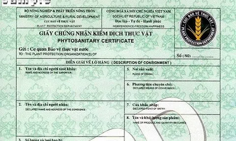 Phải có Chứng thư kiểm dịch thực vật khi xuất khẩu hàng thực vật sản phẩm thực vật vào Đài Loan