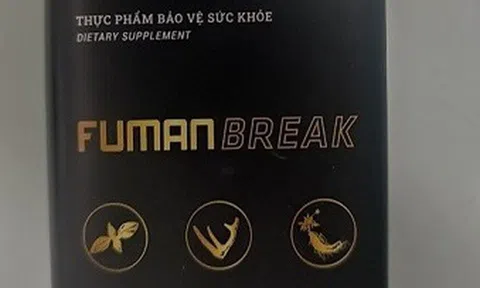 Thực phẩm bảo vệ sức khỏe FUMANBREAK có chứa chất cấm