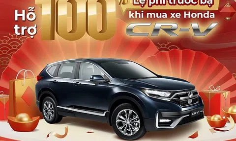 Ưu đãi 100% lệ phí trước bạ khi mua Honda CR-V