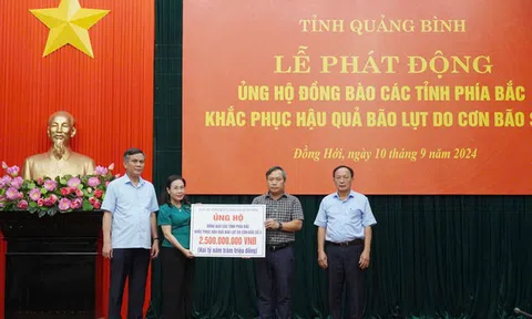 Quảng Bình: Đã tiếp nhận hơn 31,1 tỷ đồng ủng hộ đồng bào vùng lũ miền Bắc
