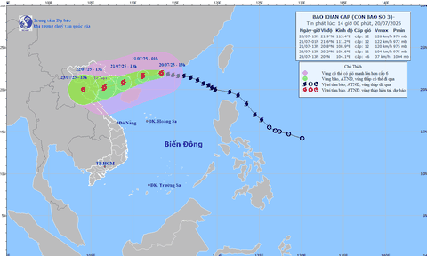 Quảng Trị: Chủ tịch UBND tỉnh ban hành Công điện ứng phó với bão số 3