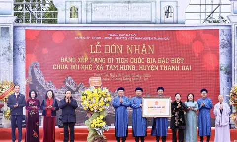 Chùa Bối Khê đón nhận Bằng xếp hạng Di tích Quốc gia đặc biệt