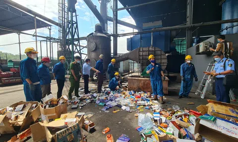 Cục QLTT tỉnh Bà Rịa - Vũng Tàu tiêu hủy hơn 22.000 sản phẩm nhập lậu, không rõ nguồn gốc xuất xứ