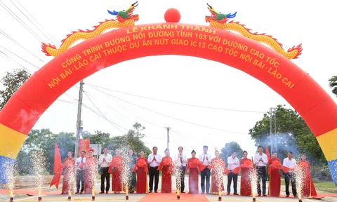 Lào Cai: Khánh thành công trình đường nối đường tỉnh 163 với cao tốc Nội Bài - Lào Cai