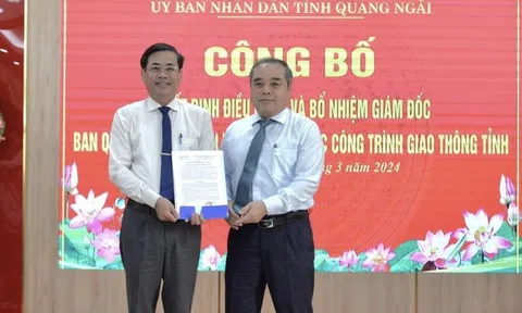 Ban Quản lý dự án Đầu tư xây dựng các công trình giao thông Quảng Ngãi có tân Giám đốc