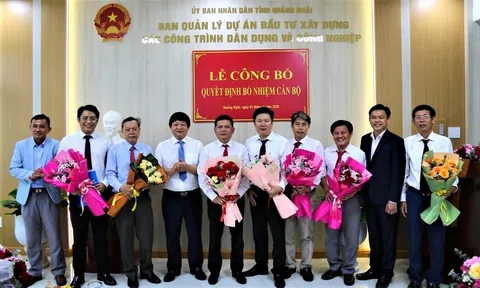 Quảng Ngãi bổ nhiệm đồng loạt lãnh đạo các Ban Quản lý dự án cấp khu vực