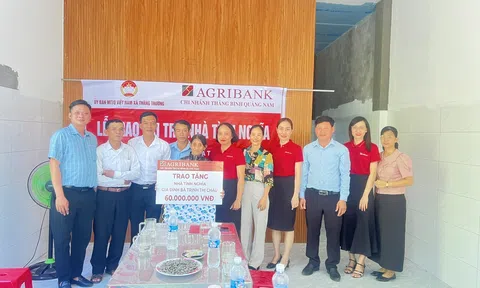 Agribank Thăng Bình Quảng Nam trao tặng nhà Đại đoàn kết cho hộ nghèo xã Thăng Trường