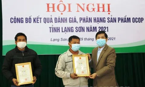 Lạng Sơn: Công bố kết quả đánh giá, phân hạng 14 sản phẩm OCOP