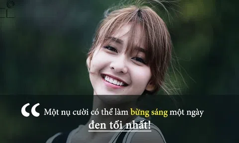 Chỉ có nụ cười mới biến ngày buồn thành vui