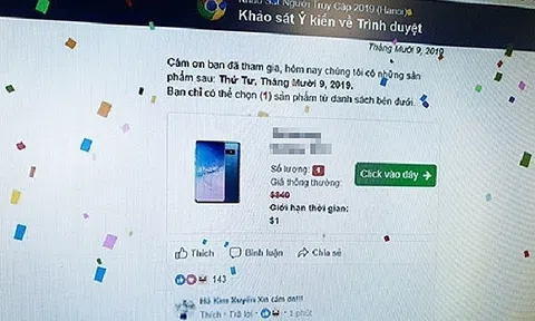 Xuất hiện thủ đoạn lừa đảo tặng điện thoại trên Facebook