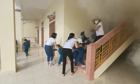 Hải Phòng: Huyện Vĩnh Bảo tăng cường diễn tập phòng cháy chữa cháy cho các Trường học