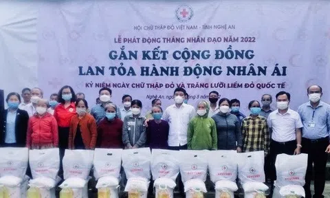 Hội Chữ thập đỏ tỉnh Nghệ An phát động “Tháng Nhân đạo” năm 2022