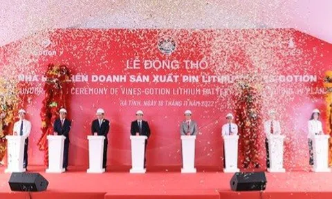 Khởi công nhà máy sản xuất pin trị giá 275 triệu USD tại Hà Tĩnh