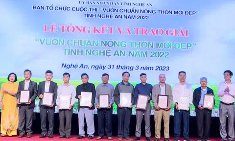 Nghệ An trao giải cuộc thi "Vườn chuẩn Nông thôn mới đẹp" năm 2022