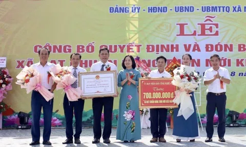 Nghệ An: Xã Nam Giang (huyện Nam Đàn) đạt chuẩn Nông thôn mới kiểu mẫu