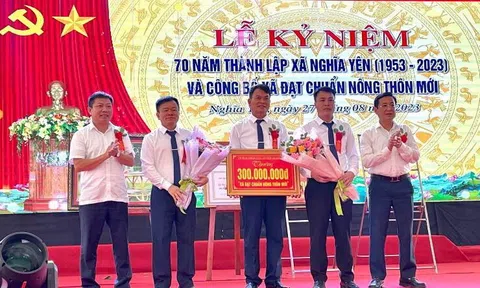 Nghệ An: Nghĩa Yên đạt chuẩn nông thôn mới trùng dịp kỷ niệm 70 năm thành lập xã