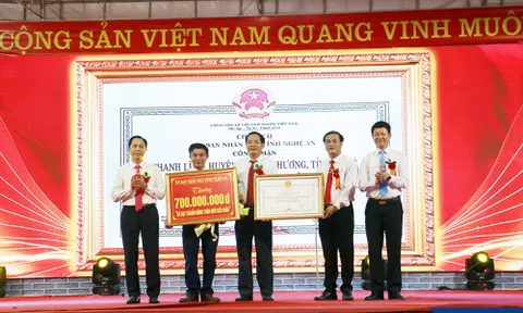 Xã Thanh Lĩnh (huyện Thanh Chương) tổ chức kỷ niệm 70 năm ngày thành lập và đón nhận Bằng công nhận xã đạt chuẩn NTM kiểu mẫu