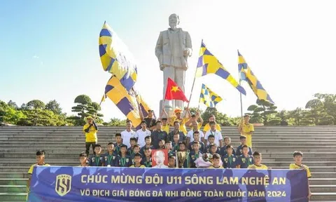 Nghệ An chào đón các nhà vô địch giải bóng đá U11 Quốc gia trở về