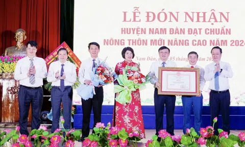 Huyện đầu tiên của tỉnh Nghệ An đạt huyện nông thôn mới nâng cao