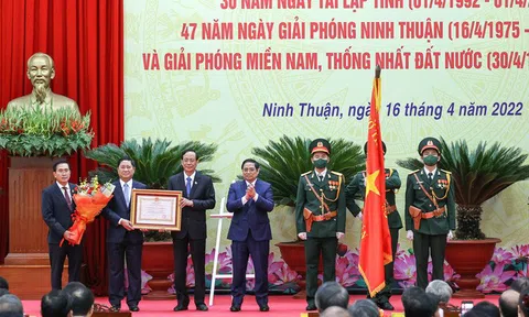 Ninh Thuận vinh dự đón nhận Huân chương Lao động hạng Nhất