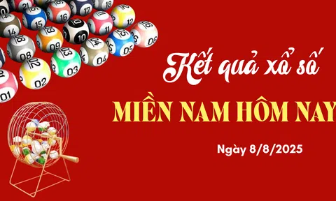 Kết quả xổ số miền Nam hôm nay 8/8/2025 - XSMN 8/8