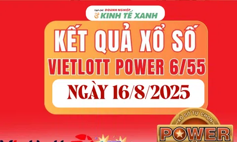 Kết quả xổ số Vietlott hôm nay 16/8/2025 - Xổ số Power 6/55