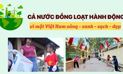 Cả nước đồng loạt hành động vì một Việt Nam sáng - xanh - sạch - đẹp