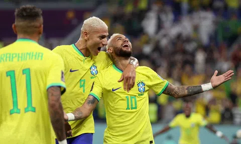 Brazil thắng đậm Hàn Quốc 4-1, góp mặt ở vòng 1/8 World Cup 2022