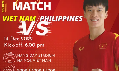 VFF phát hành vé trận đấu giao hữu giữa Đội tuyển Việt Nam gặp Đội tuyển Philippines