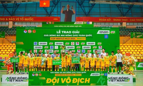 Sông Lam Nghệ An lên ngôi vô địch giải bóng đá Nhi đồng toàn quốc 2024