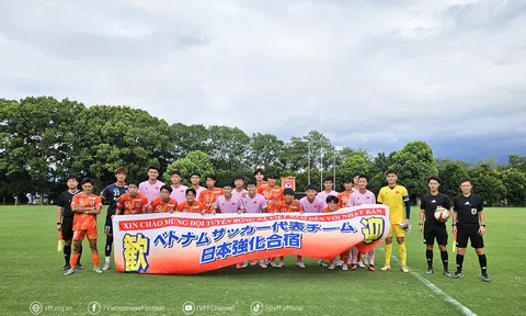 U20 Việt Nam thắng đậm trận đấu tập đầu tiên tại Nhật Bản