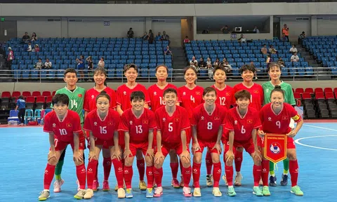 Các cô gái Việt Nam giành chiến thắng trong trận ra quân gặp đội tuyển futsal nữ Myanmar