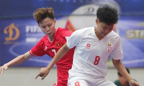 Thắng đậm chủ nhà Myanmar, đội tuyển futsal nữ Việt Nam khởi đầu suôn sẻ tại Bảng D