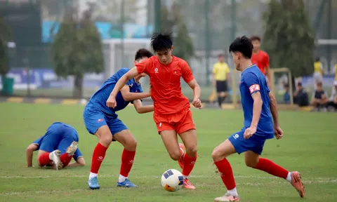 U17 Việt Nam thắng U17 PVF trong trận đấu tập nhằm thử nghiệm nhân sự và lối chơi