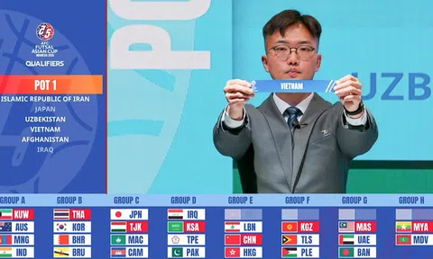 Kết quả bốc thăm chia bảng Vòng loại giải vô địch Futsal châu Á 2026