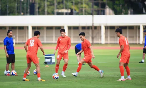 Các cầu thủ U23 Việt Nam tích cực tập luyện, sẵn sàng quyết đấu với U23 Philippines tại bán kết