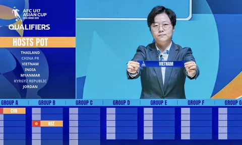 Kết quả bốc thăm chia bảng Vòng loại giải vô địch U17 châu Á 2026