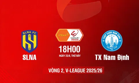VTV5 Trực tiếp bóng đá SLNA vs Thép Xanh Nam Định 18h hôm nay 23/8/2025