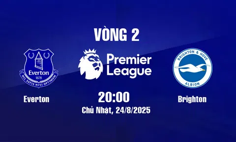 Trực tiếp bóng đá Everton vs Brighton Ngoại hạng Anh 20h00, 24/8/2025