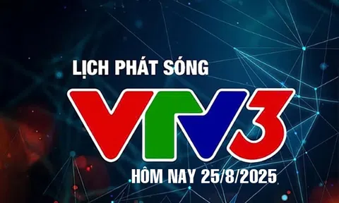 Lịch phát sóng VTV3 hôm nay ngày 25/8/2025