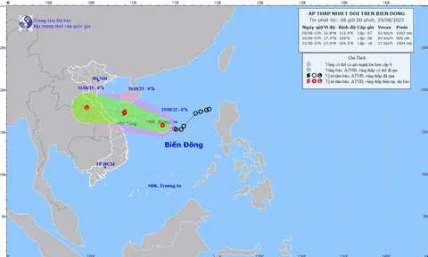 Tin tức mới nhất về áp thấp nhiệt đới có khả năng thành bão số 6