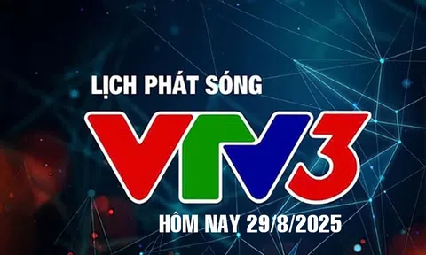Lịch phát sóng VTV3 hôm nay ngày 29/8/2025