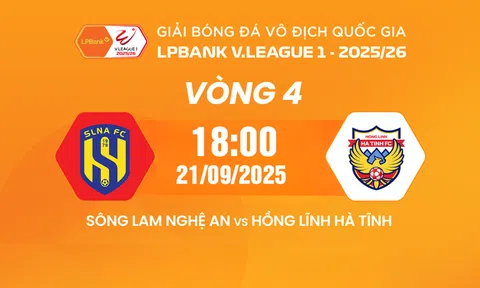Trực tiếp bóng đá SLNA vs Hà Tĩnh 18h00 hôm nay 21/9/2025