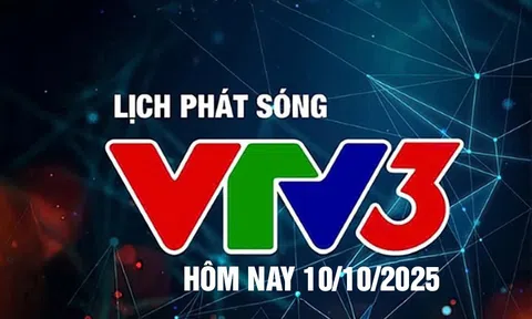 Lịch phát sóng VTV3 hôm nay ngày 10/10/2025