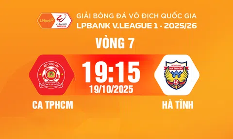 VTV5 Trực tiếp bóng đá CA TP.HCM vs Hà Tĩnh 19h15 hôm nay 19/10/2025