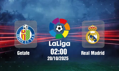 Trực tiếp bóng đá Getafe vs Real Madrid, La Liga, 02h00 hôm nay 20/10/2025