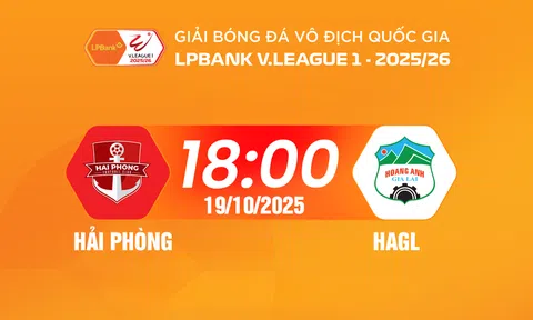 Trực tiếp bóng đá Hải Phòng vs HAGL 18h00 hôm nay 19/10/2025